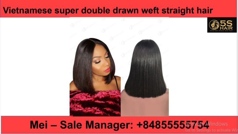 Vietnamese super double drawn weft straight hair extensions