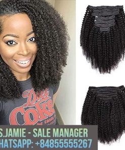virgin curly clip-in hair extension-1