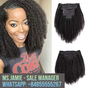 virgin curly clip-in hair extension-1