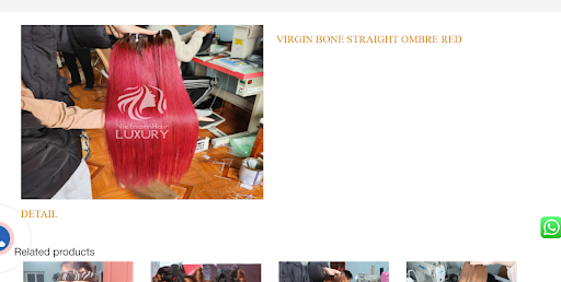 Product details on Vietnam hair luxury website