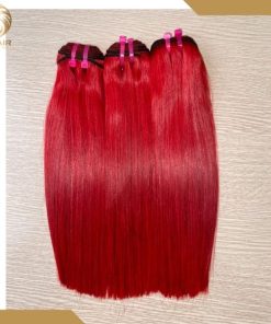 Bone straight weft hair bright color