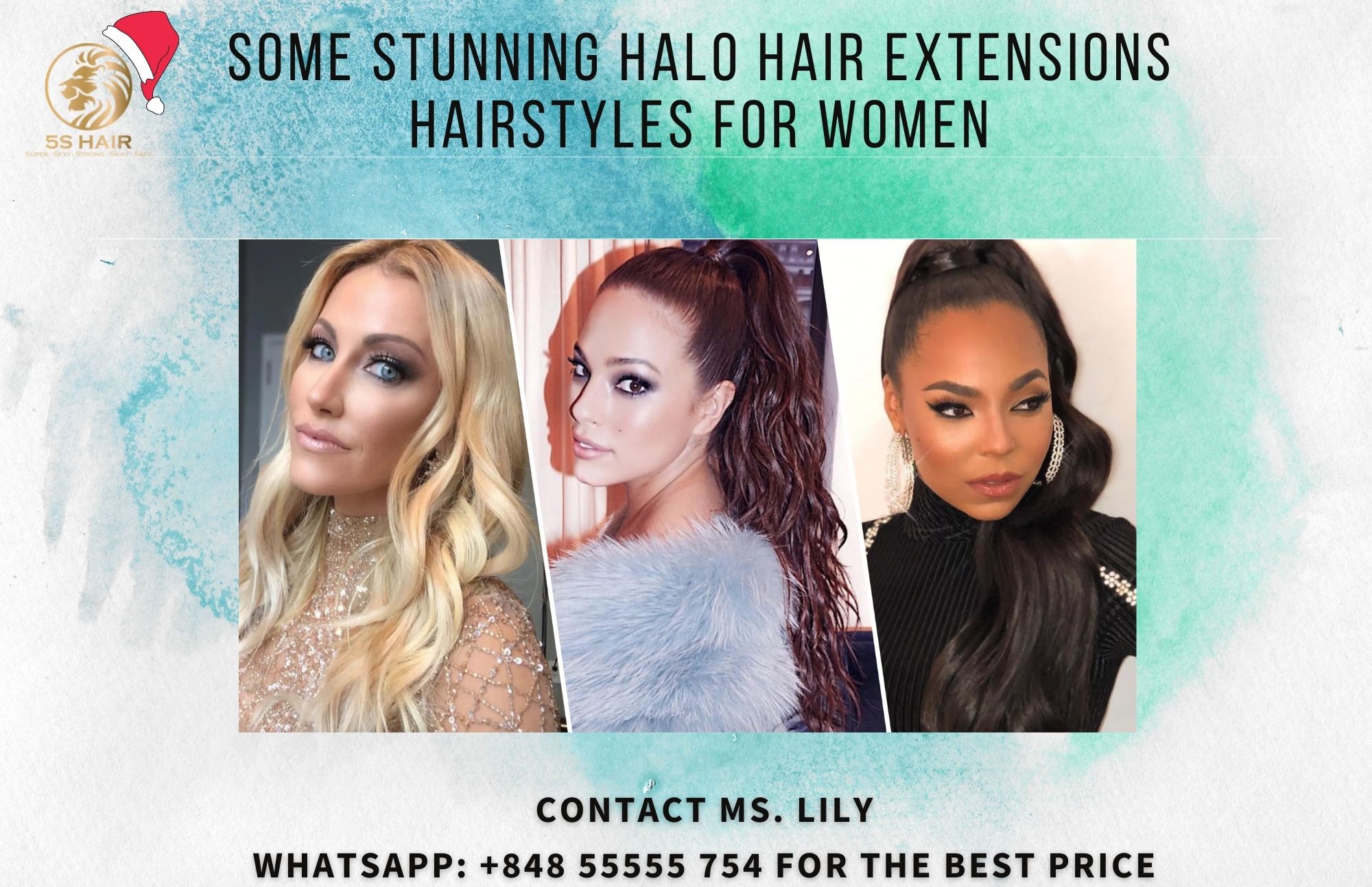 Some stunning halo hair extensions hairstyles for women
