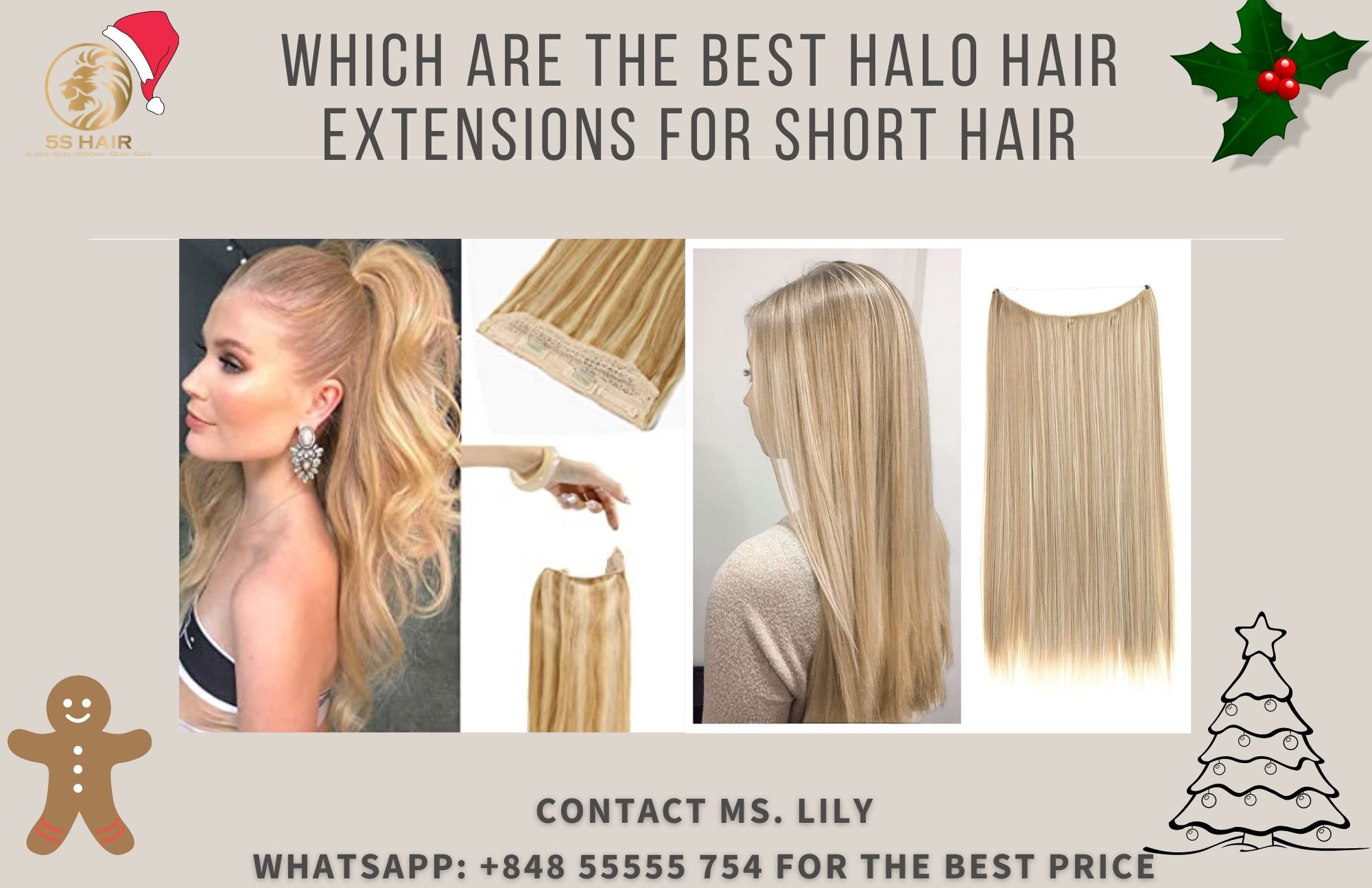 Blue Halo Hair Extensions for Short Hair - wide 2