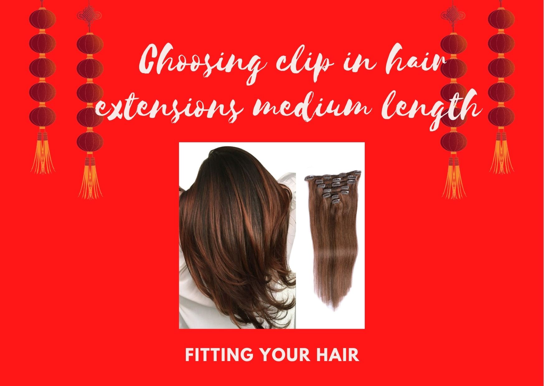 Choosing clip in hair extensions medium length fitting your hair