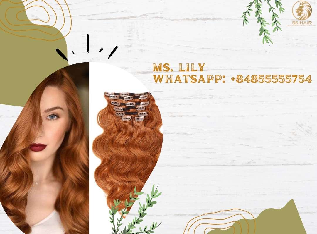 Clip in hair extensions ginger - the hottest hair extension color