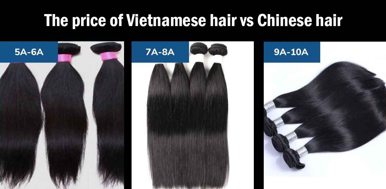 The price of Vietnamese hair vs Chinese hair