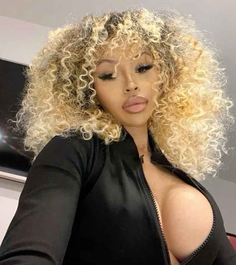 Wave hair of 5c curly hair with shoulder length