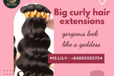 Big curly hair extensions: gorgeous look like a goddess