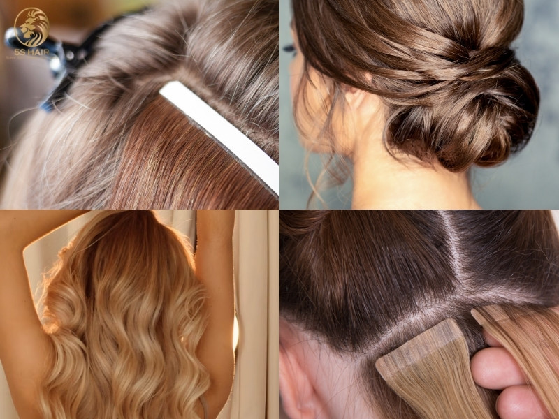 How to Tie Your Hair Up With Tape Extensions to Hide It 7 how to tie your hair up with tape extensions