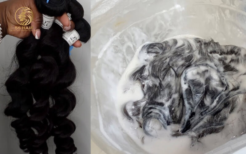 how-to-lighten-hair-extensions-bleach-bath