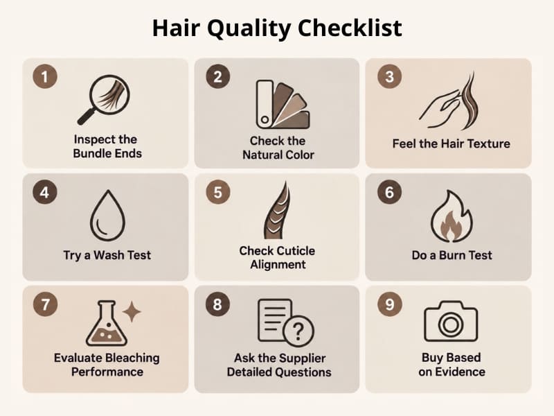 Hair quality checklist